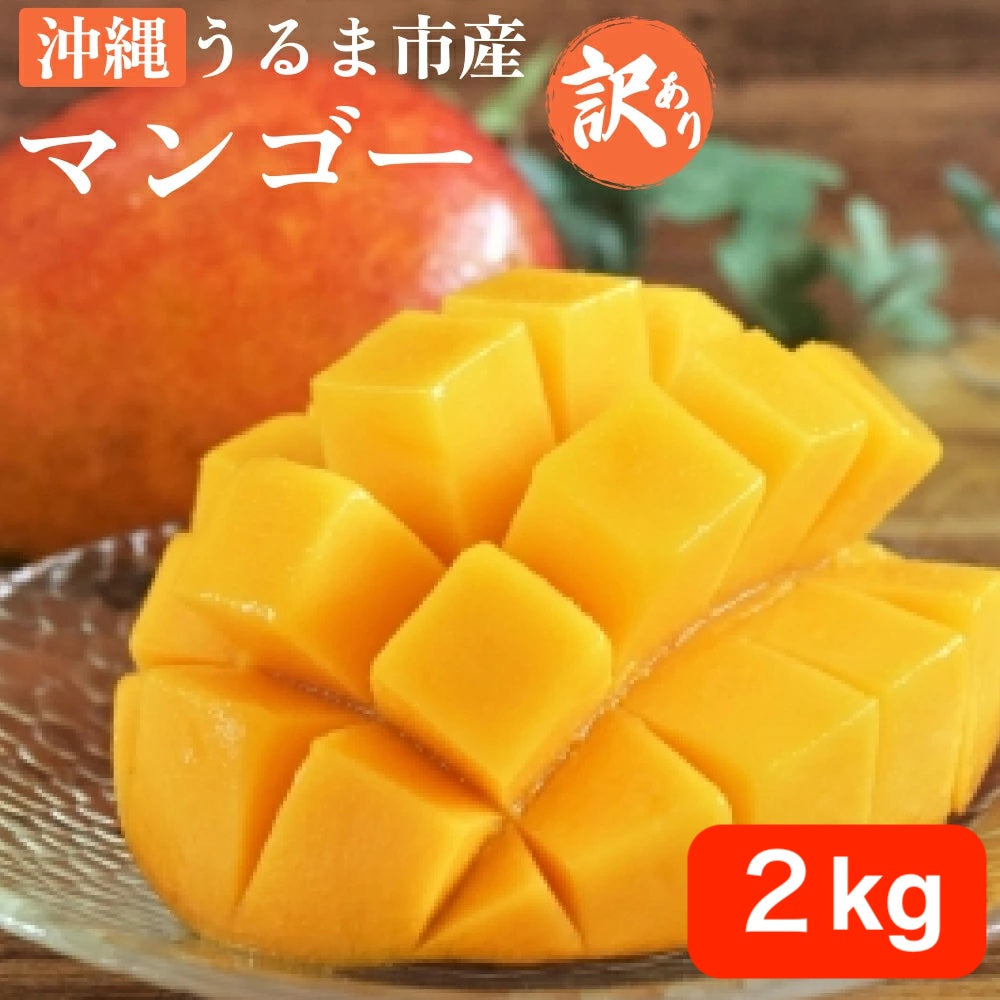 402【ご自宅用】訳あり完熟マンゴー約２kg　見た目難ありですが、まだまだ美味しくお召し上がりいただけます。【送料込】