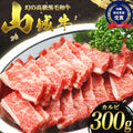 【幻の黒毛和牛・山城牛】カルビ 焼肉カット 300g｜雌牛限定・送料込